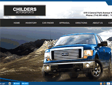 Tablet Screenshot of childersmotorsports.com